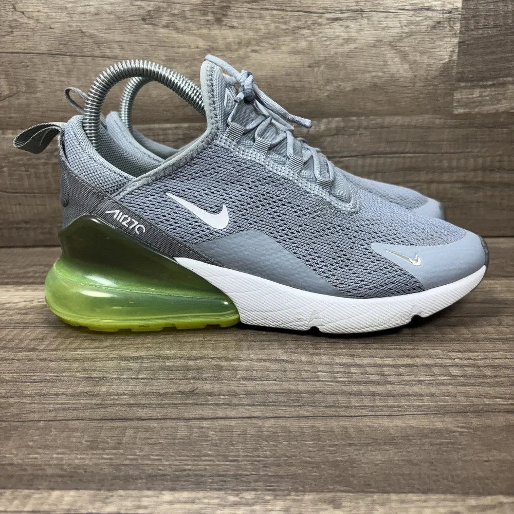 Nike Air Max 270 Gray Womens US Size 7 EUR 38 AH6789-404 Running Shoes